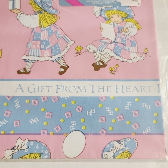 NWT Vintage Holly Hobby Pink Spring Gift Wrap American Greetings - Picture 6 of 6